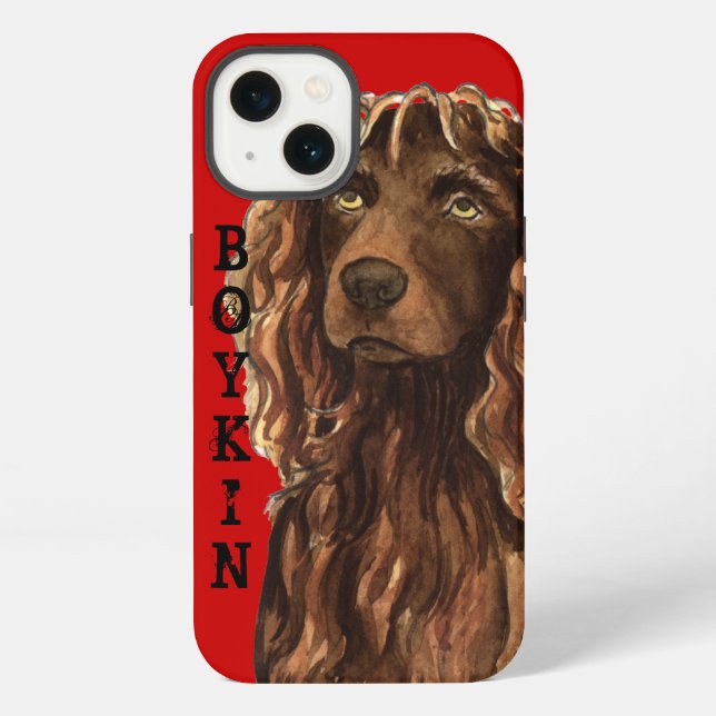 Funda Para iPhone Bloque de color de Boykin Spaniel (Reverso )