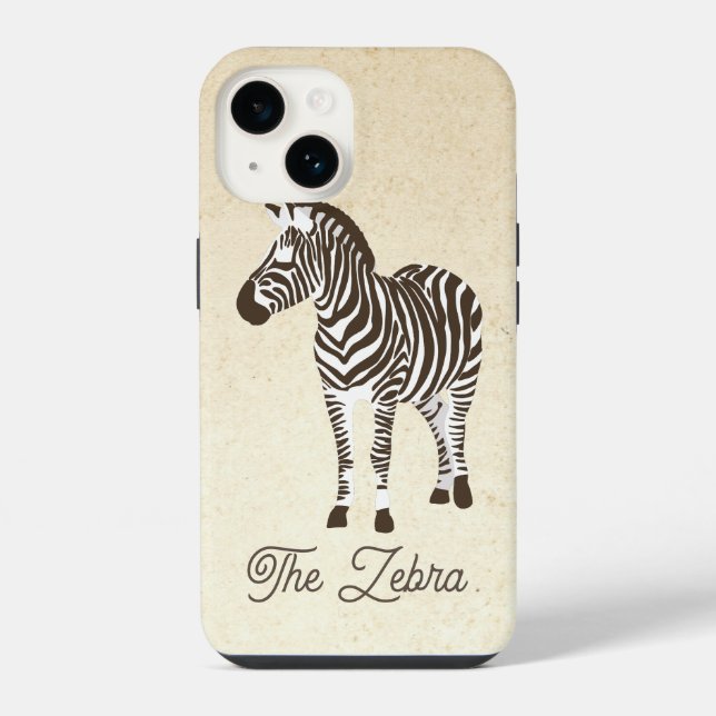 Funda Para iPhone Bloque de color de cebra (Reverso )