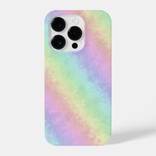 Funda Para iPhone 14 Pro Bloques de colores pasteles arte arcoiris en 3D