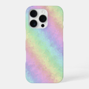 Funda Para iPhone 16 Pro Bloques de colores pasteles arte arcoiris en 3D