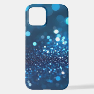 Funda Para iPhone 12 Blue and silver glitter