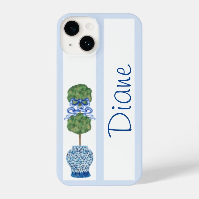 Funda Para iPhone Blue Chinoiserie Ginger Jar Jars Topiary (Reverso )