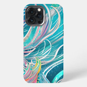 Funda Para iPhone 13 Pro Max Blue Coral Beach Resumen Arte