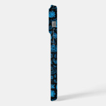 Blue Doodles iphone 15 pro max funda