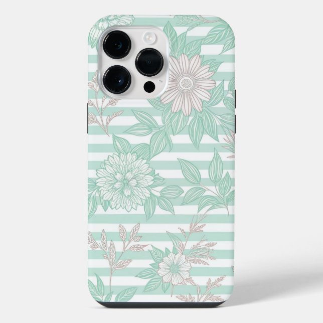 Funda Para iPhone Blue Floral Minimalist (Reverso )