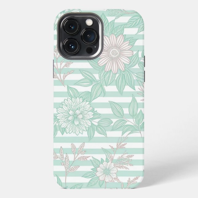 Funda Para iPhone Blue Floral Minimalist (Reverso )