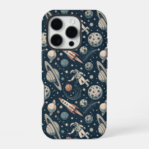 Funda Para iPhone 16 Pro Blue Galaxy Adventure