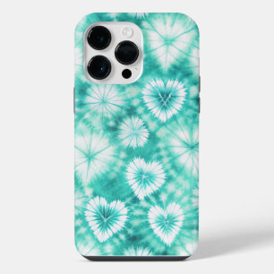 Funda Para iPhone 14 Pro Max Blue Hearts Tie Dye