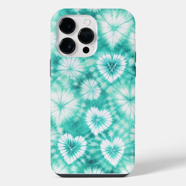 Funda Para iPhone Blue Hearts Tie Dye (Reverso )