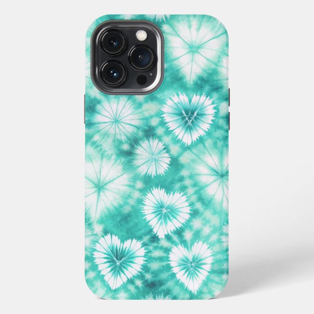 Funda Para iPhone Blue Hearts Tie Dye (Reverso )