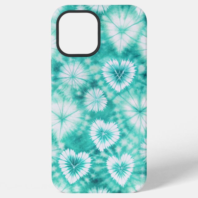 Funda Para iPhone Blue Hearts Tie Dye (Reverso )