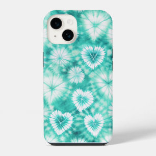 Funda Para iPhone 14 Blue Hearts Tie Dye