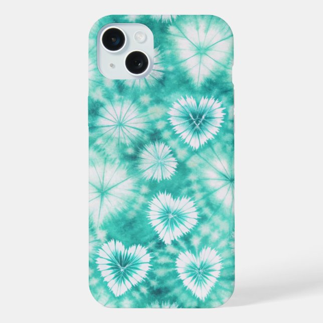 Funda Para iPhone Blue Hearts Tie Dye (Reverso )