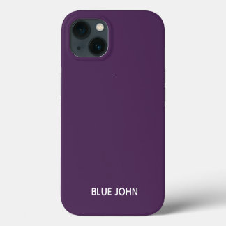 Blue John color púrpura nombre Funda-Mate iPhone E