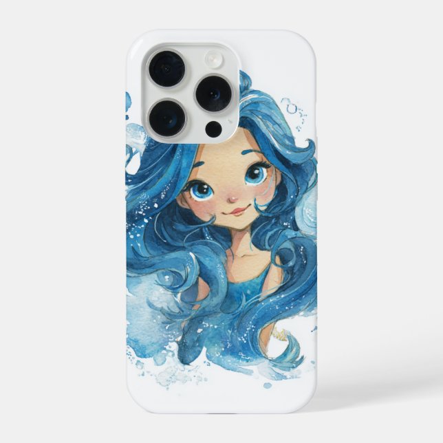 Funda Para iPhone Blue Mermaid  (Reverso )