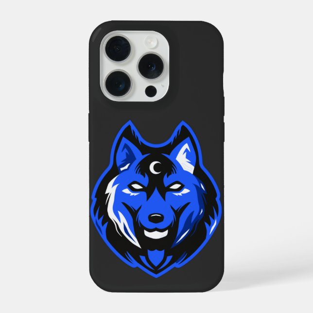 Funda Para iPhone Blue Mystic Wolf iPhone 15 Case (Reverso )