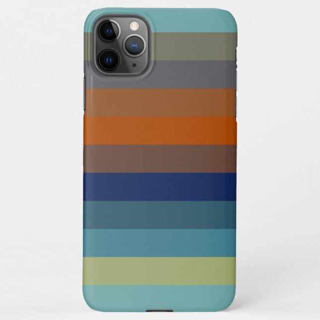 Funda Para iPhone Blue, orange, green, and gray stripes (Reverso)