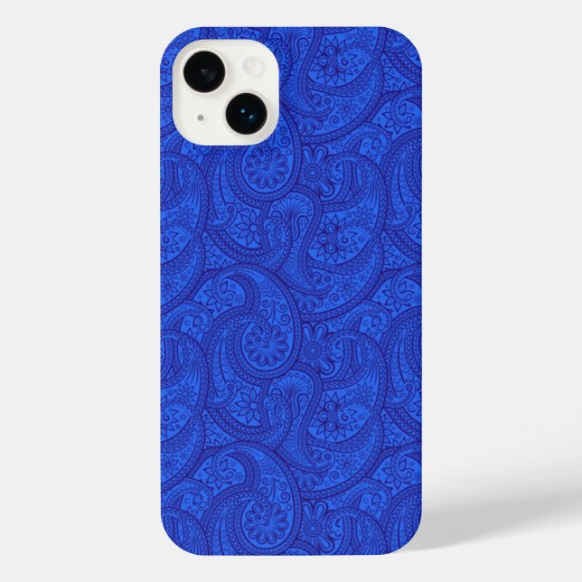 Funda Para iPhone Blue Paisley (Reverso )