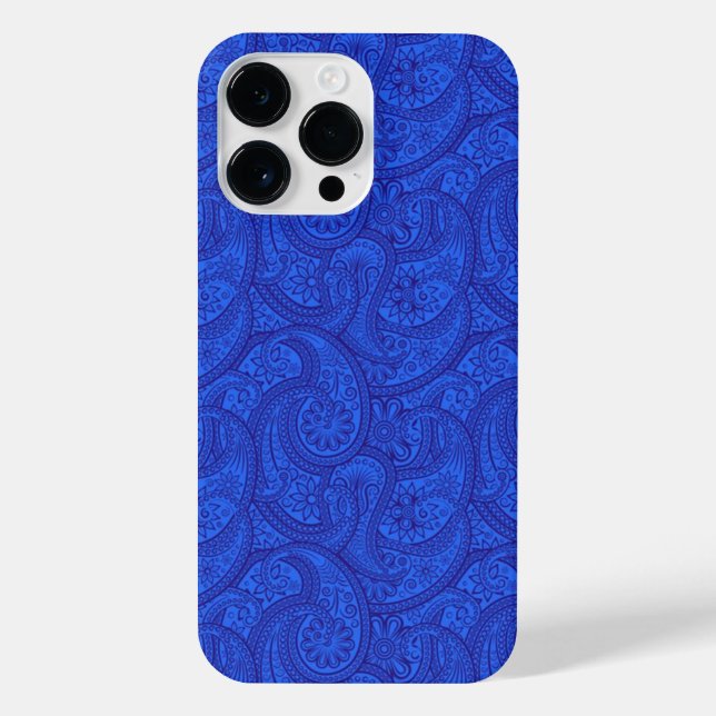 Funda Para iPhone Blue Paisley (Reverso)