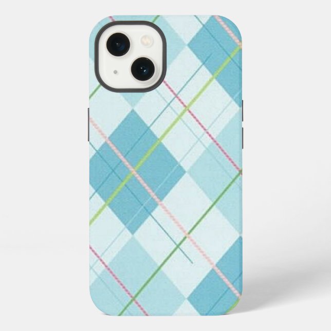 Funda Para iPhone Blue Plaid Case-Mate Tough Xtreme iPhone 6 Case (Reverso )