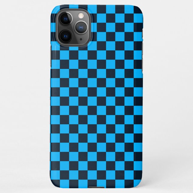 Funda Para iPhone Blueberry checkered pattern (Reverso)