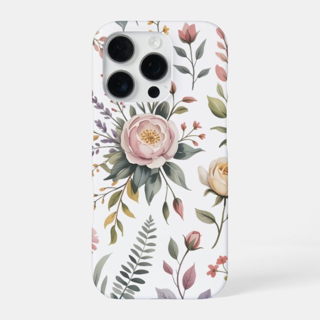 Funda Para iPhone Blush Garden Roses (Reverso)