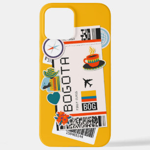 FUNDA PARA iPhone 12 PRO MAX BOARDING PASS BOGOTA COLOMBIA