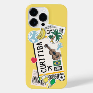 FUNDA PARA  iPhone 14 PRO MAX BOARDING PASS CURITIBA BRASIL