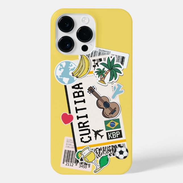 FUNDA PARA iPhone BOARDING PASS CURITIBA BRASIL (Reverso)