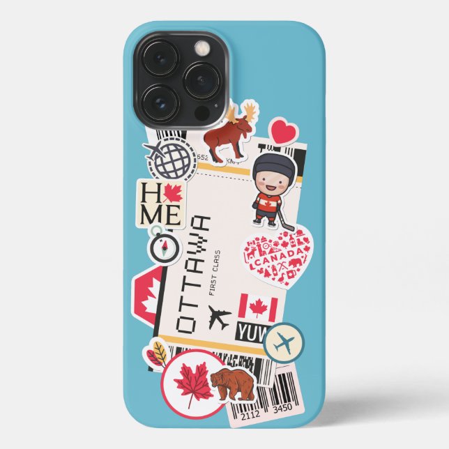 FUNDA PARA iPhone BOARDING PASS OTTAWA CANADÁ (Reverso )