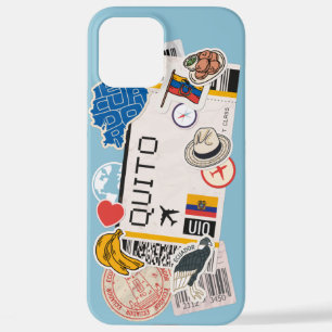 Funda Para iPhone 12 Pro Max BOARDING PASS QUITO ECUADOR iPhone CASE
