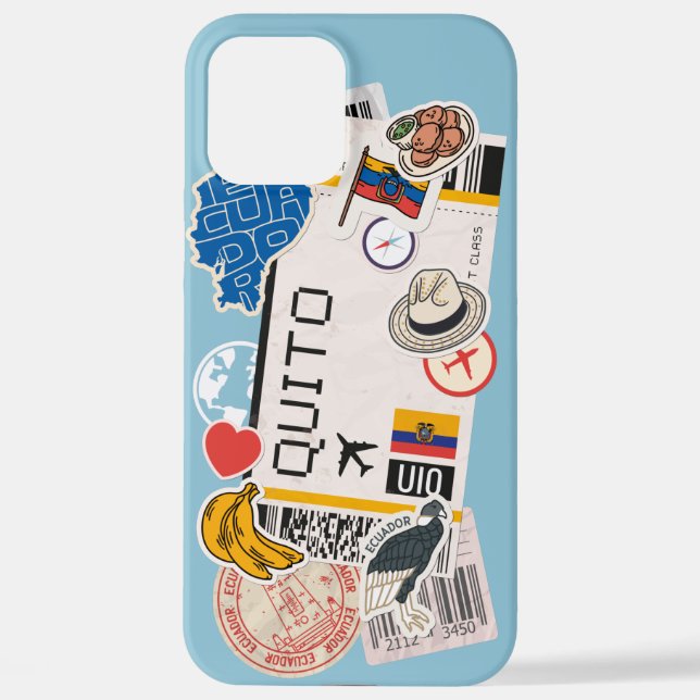 Funda Para iPhone BOARDING PASS QUITO ECUADOR iPhone CASE (Reverso )
