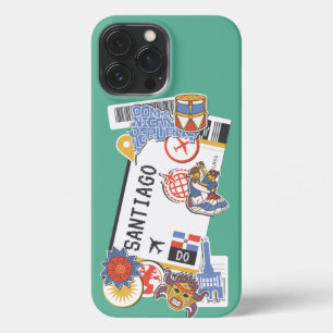 FUNDA PARA iPhone 13 PRO MAX BOARDING PASS SANTIAGO DE LOS CABALLEROS DOMINICAN