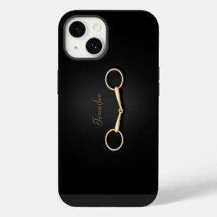 Funda Para iPhone 14 Bocado Snaffle de Oro Elegante Ecuestre Personaliz