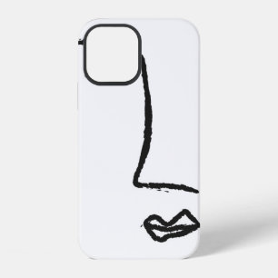 Funda Para iPhone 12 Boceto de rostro pintado con un pincel de acuarela