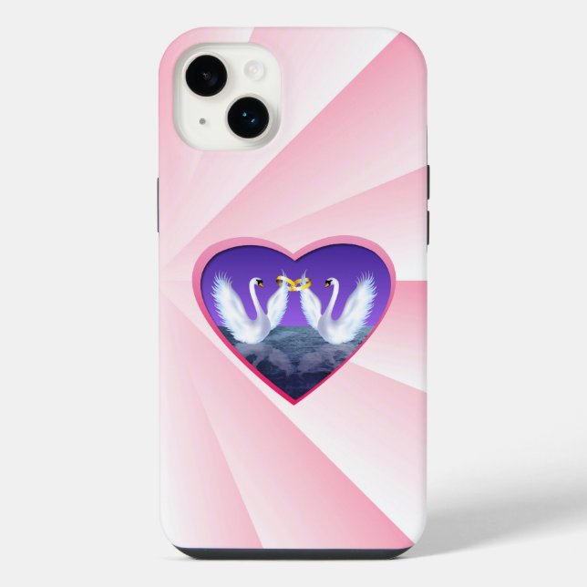 Funda Para iPhone Boda del cisne (Reverso)