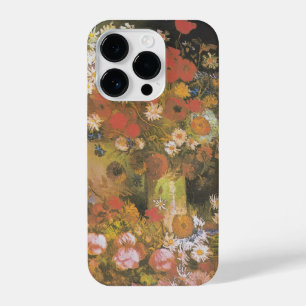 Funda Para iPhone 14 Pro Bodegón floral de Van Gogh Amapolas y rosas rojas
