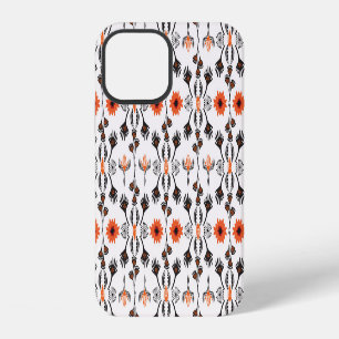 Funda Para iPhone 12 Bohemio a rayas florales: cosecha a mano.