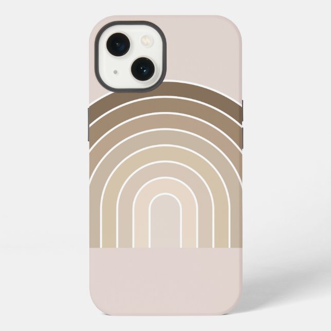 Funda Para iPhone Boho Arcoíris Tonos Tierra Oliva (Reverso )
