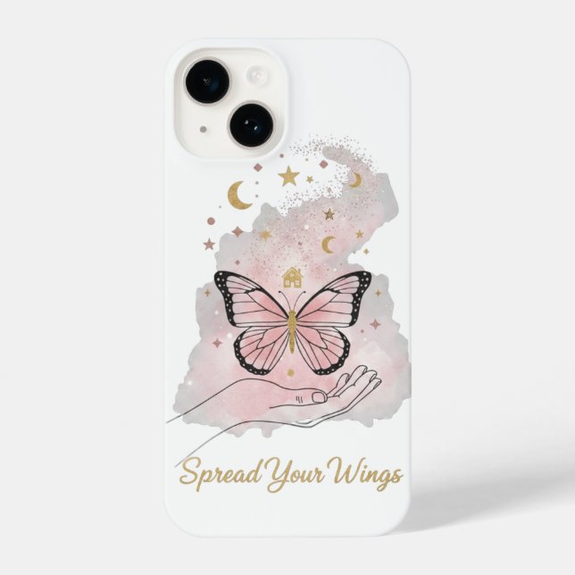 Funda Para iPhone Boho Butterfly "Spread Your Wings" iPhone Case (Reverso )