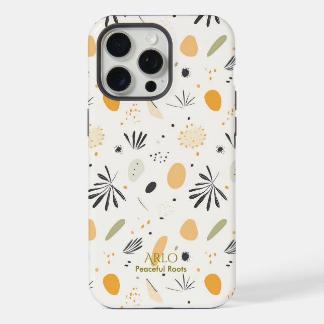 Funda Para iPhone Boho Minimalist Nature Pattern - Abstract Pastel (Reverso )