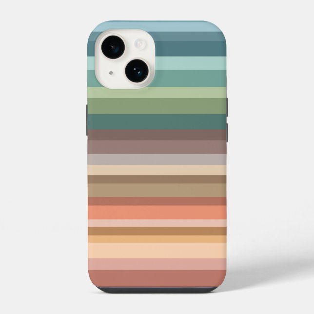 Funda Para iPhone Boho Modern Chic Rayas  (Reverso )