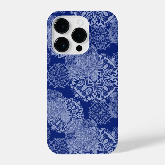 Funda Para iPhone Boho Moody Blues Mandalas (Reverso )