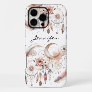 Funda Para iPhone 16 Pro Max Boho Pastel Feather Dreamcatcher iPhone