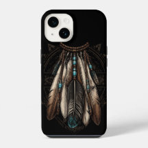 Boho Pluma Turquesa Cuentas y Mandala Tribal Ar
