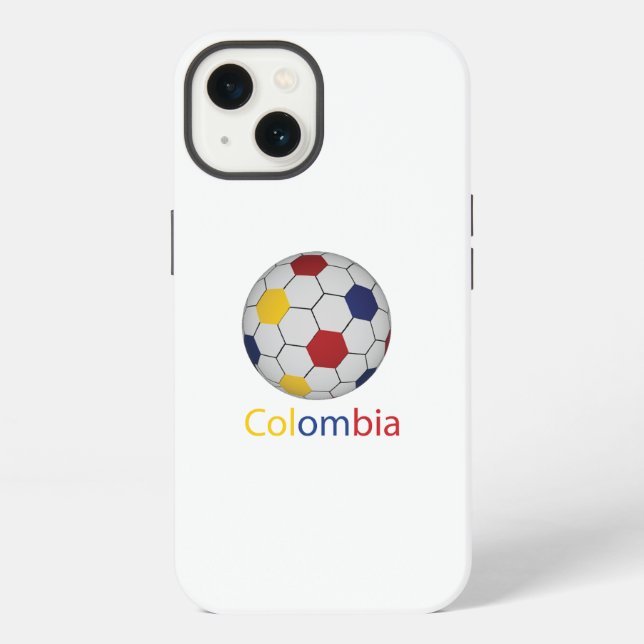 Funda Para iPhone Bola de fútbol de Colombia (Reverso )