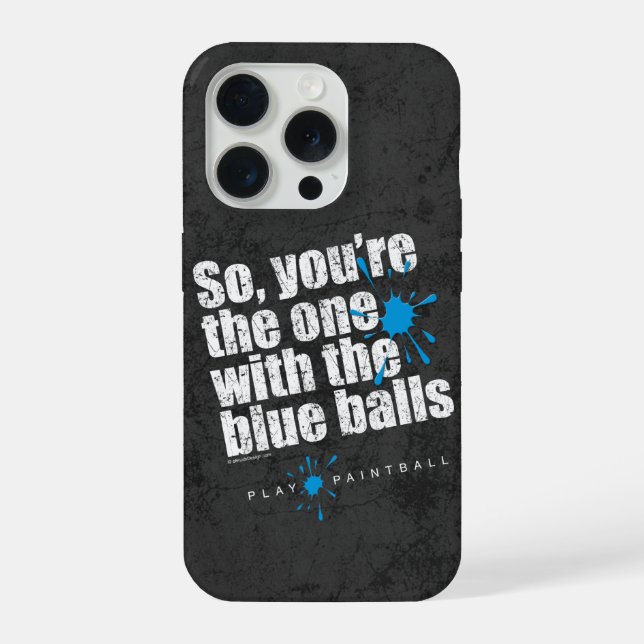 Funda Para iPhone Bolas azules de Paintball (Reverso )