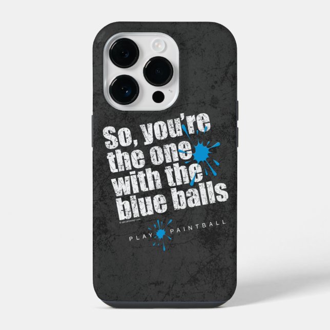Funda Para iPhone Bolas azules de Paintball (Reverso )