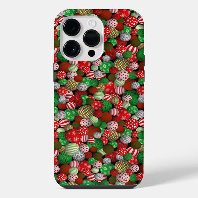 Funda Para iPhone Bolas de Navidad 3D (Reverso )