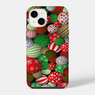 Funda Para iPhone 14 Bolas de Navidad 3D